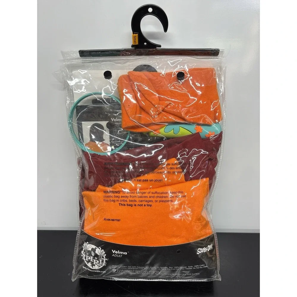 Spirit Halloween Adult Velma Costume Scooby-Doo Adult Size Small 4-6 With Wig + - Picture 3 of 8